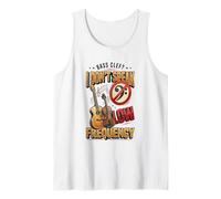 I Don't Speak Baja Frecuencia Divertido Bajo Clave Música Juego de Palabras Agudos Camiseta sin Mangas