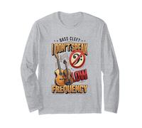 I Don't Speak Baja Frecuencia Divertido Bajo Clave Música Juego de Palabras Agudos Manga Larga