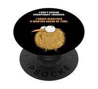 I Don't Spread Conspiracy Theories - Funny Sarcastic Joke PopSockets PopGrip Adhesivo