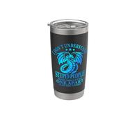I Don't Understand Stupid People Funny Sarcastic Cute Dragon Vaso térmico de acero inoxidable de doble pared