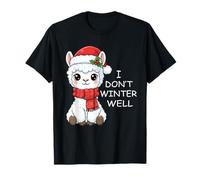 I Don't Winter Well Llama Christmas Cute Santa Alpaca Xmas Camiseta