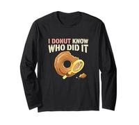 I Donut Know Who Did It Detective Cafetería Tienda Novedad Manga Larga