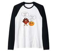 I Dreamed I Was Dinner, Dessert. Thanksgiving Turkey Pumpkin Camiseta Manga Raglan