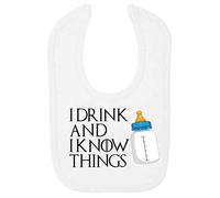 I Drink and Know Things - Baberos unisex de saliva para bebé, algodón absorbente, baberos para recién nacido, bebés de 3 a 36 meses, Navidad, día de la madre