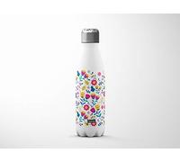 i-Drink Botella de Doble Pared Acero, Térmica. 500ml , Decoradas (Flores)
