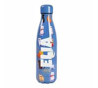 I-Drink - Botella térmica de acero de 500 ml, modelos de naturaleza, animales y animales, con grabado incluido (500 ml) - Personalización con texto a tu elección (Gatos Dibujos)