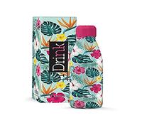 I-Drink Botella Térmica Doble Pared 350/500/750/1.000 ML, Decorada (1000 ML, Tropical)