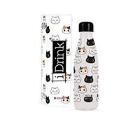 I-Drink Botella Térmica Doble Pared 350/500/750/1.000 ML, Decorada (500 ML, Cat)