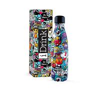 I-Drink Botella Térmica Doble Pared 350/500/750/1.000 ML, Decorada (500 ML, Graffiti)