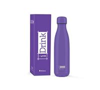I-Drink Botella Térmica Doble Pared 350/500/750/1.000 ML, Decorada (500 ML, Morada)