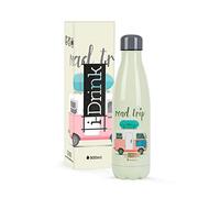I-Drink Botella Térmica Doble Pared 350/500/750/1.000 ML, Decorada (500 ML, Road Trip)