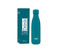 I-Drink Botella Térmica Doble Pared 350/500/750/1.000 ML, Decorada (500 ML, Turquesa)