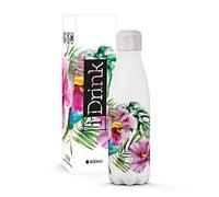 I-Drink ID0070 - Botella térmica de Acero de Doble Pared (500 ml), Colibri