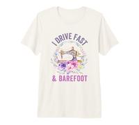 I Drive Fast and Barefoot Sewing Enthusiast Tailor Sewer Sew Camiseta Premium