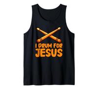 I Drum For Jesus Christian Church Baterista Niño Jesús Creyente Camiseta sin Mangas