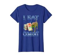 I Eat Cement Bag Gato Maldito Meme Brainrot Camiseta, Mujer, Azul Real, S