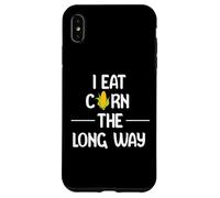 I Eat Corn the Long Way Funny Adult Humor Graphic Apparel Carcasa para iPhone XS Max