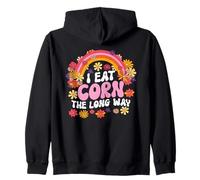 I Eat Corn The Long Way Funny Adult Humor Sudadera con Capucha