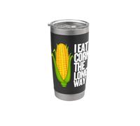 I Eat Corn The Long Way - Funny Inappropriate Tee Vaso térmico de acero inoxidable de doble pared
