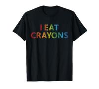 I Eat Crayons Funny Kids Proyectos de Arte para Colorear Camiseta