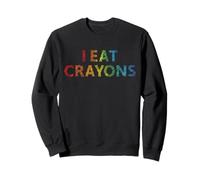 I Eat Crayons Funny Kids Proyectos de Arte para Colorear Sudadera