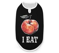 I Eat Peach - Camiseta divertida para perro, ligera, estampada, sin mangas, chaleco para mascotas, camisetas para gatos, talla XL
