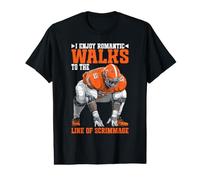 I Enjoy Romantic Walks To The Line of Scrimmage - Camiseta gráfica económica