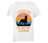 I Escuchar Tú Soy Justo No Escuchando Tenaz Malinois Camiseta Blanca Hombre Regular Manga Corta