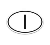 I Etiqueta adhesiva código país Italia 17,5 x 11,5 cm DIN normalizado I kfz784