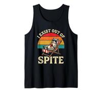 I Exist out of Spite - Divertido Dicho Actitud Novedad Mapache Camiseta sin Mangas