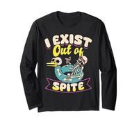 I Exist Out of Spite Funny Anti Social Mood Gift Manga Larga