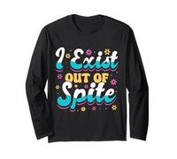 I Exist Out of Spite Funny Anti Social Mood Gift Manga Larga