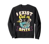 I Exist Out of Spite Funny Anti Social Mood Gift Sudadera