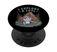 I Explore A Lotl PopSockets PopGrip Adhesivo