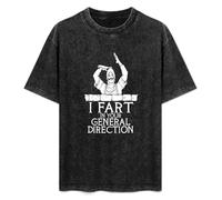 I Fart in Your General Direction Unisex Printed tee Graphic Top Men Black T-Shirt Black L