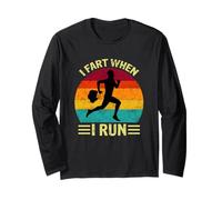 I Fart When I Run Funny Running Marathon Runner Triathlon Manga Larga