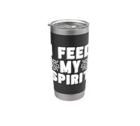 I Feed My Spirit Café Ansiedad Concienciación Cuidado Salud Mental Vaso térmico de acero inoxidable de doble pared