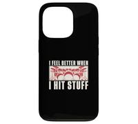 I Feel Better When I Hit Stuff Funny Drummer For A Drummer Carcasa para iPhone 13 Pro