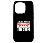 I Feel Better When I Hit Stuff Funny Drummer For A Drummer Carcasa para iPhone 15 Pro