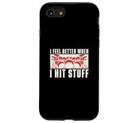 I Feel Better When I Hit Stuff Funny Drummer For A Drummer Carcasa para iPhone SE (2020) / 7/8