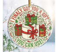 I Finally Got You A Gift You Can Use 6 rollos de papel higiénico, adornos de Navidad, decoraciones de Navidad, acrílico de 3.6 pulgadas, divertidos adornos traviesos, regalos de broma, ideas de