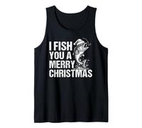 I Fish You A Merry Christmas Funny Christmas Fishing Camiseta sin Mangas