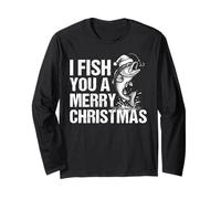 I Fish You A Merry Christmas Funny Christmas Fishing Manga Larga