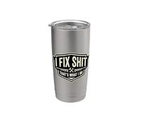 I Fix Shit That's What I Do Funny Handyman Repairman Vaso térmico de acero inoxidable de doble pared