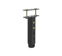 i-flair Pie de metal ajustable en altura para muebles de 19 cm a 32,5 cm, forma de T, para reequipar muebles como somieres, camas, armarios, etc. Soporta hasta 180 kg, color negro