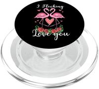 I Flocking Love You Flamingo Pareja Romántico Juego de Palabras PopSockets PopGrip para MagSafe