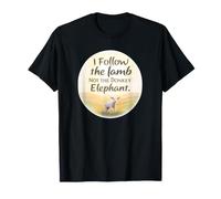 I Follow The Lamb Not The Donkey Elephant Versículo de la Biblia Camiseta