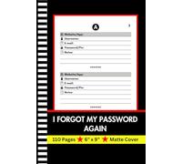 I Forgot My Password Again: The Ultimate Offline Password Book & Digital Vault | Organize & Protect All Your Logins with A-Z Tabs & Numbered Pages | ... Apps | Secure 6"x9" Matte Design, 110 Pages