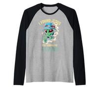 I Found Jesus Still Looking for Aliens Camiseta Manga Raglan
