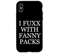 I Fuxx with Fanny Packs Funny Retro Festival Hip Bag Fanny Fanny Carcasa para iPhone X/XS